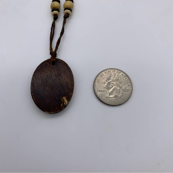 White Ganesh Bone Pendant Necklace - Picture 10 of 11